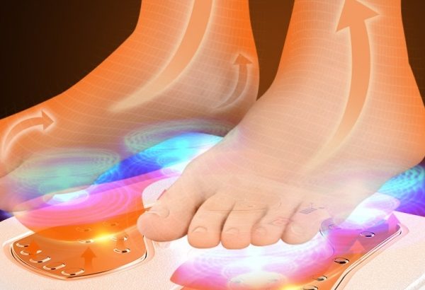 Aparat masaj pentru picioare, cu vibratii, impulsuri electrice, incalzire, 5 trepte intensitate, stimulare musculara, paduri E30L