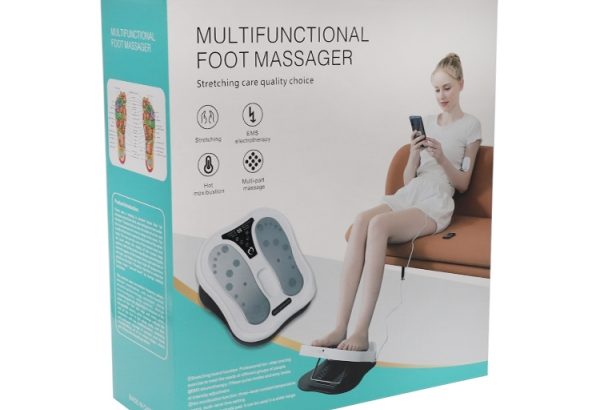 Aparat masaj pentru picioare, cu vibratii, impulsuri electrice, incalzire, stimulare musculara, paduri E65L